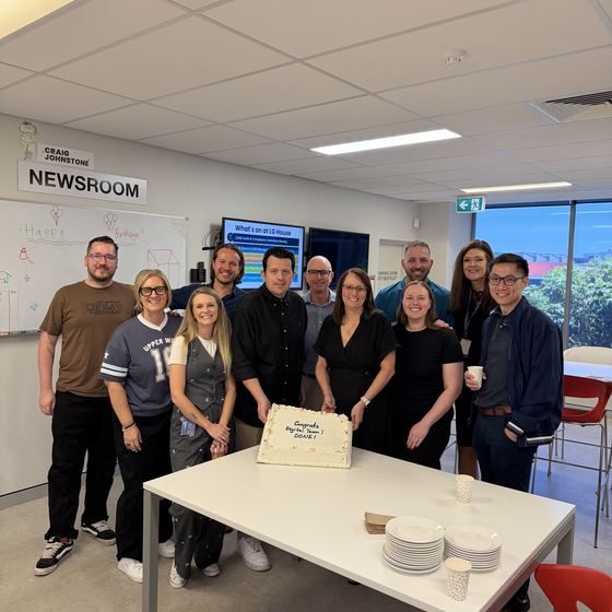 The team in the newsroom