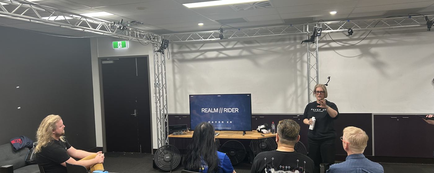 Testing a free-roam VR experience in the HavenXR studio